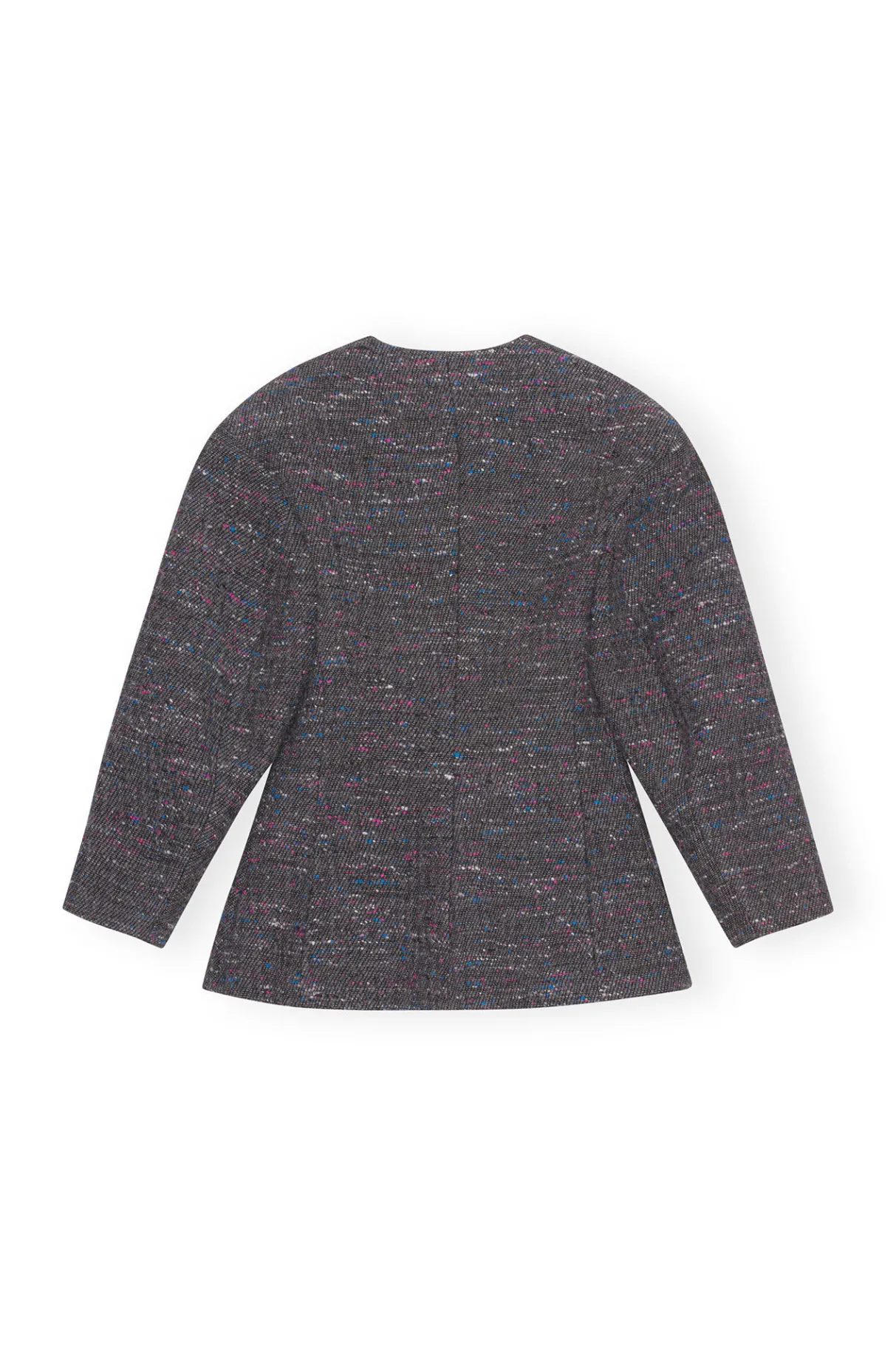 Best GANNI Fitted Wool Blazer Phantom
