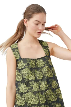 Flash Sale GANNI Flower Jacquard Suiting Mini Dress Lemon Zest