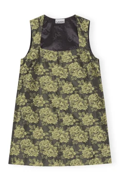 Flash Sale GANNI Flower Jacquard Suiting Mini Dress Lemon Zest