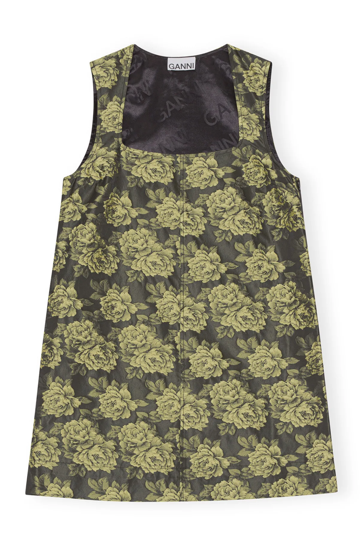 Flash Sale GANNI Flower Jacquard Suiting Mini Dress Lemon Zest