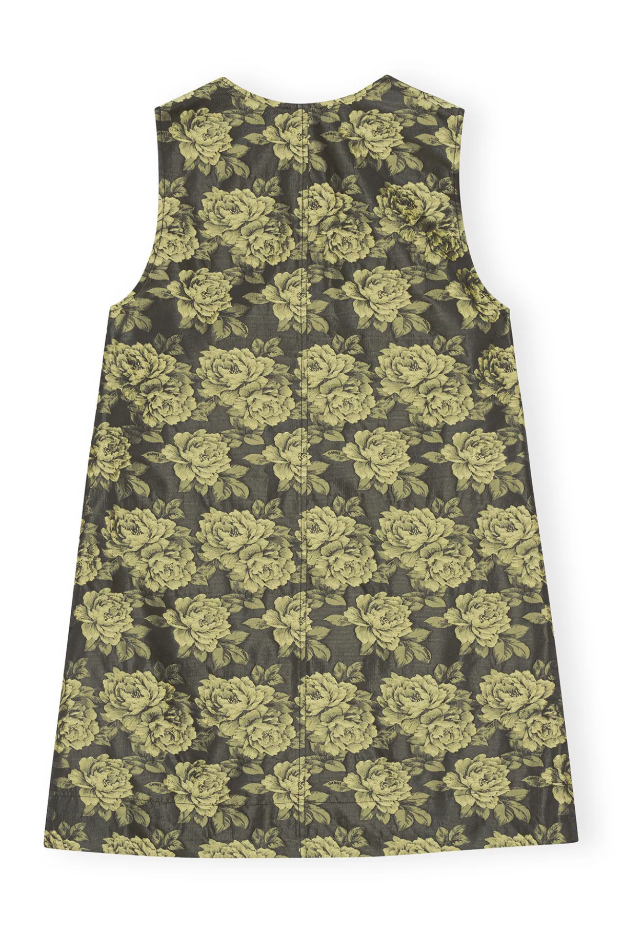 Flash Sale GANNI Flower Jacquard Suiting Mini Dress Lemon Zest