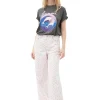 Fashion GANNI Flower Print Joezy Jeans Pink Tulle