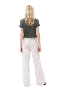 Fashion GANNI Flower Print Joezy Jeans Pink Tulle