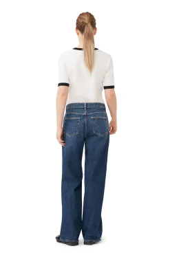 Fashion GANNI Fitted T-Shirt Egret