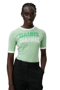 Fashion GANNI Fitted T-Shirt Peapod