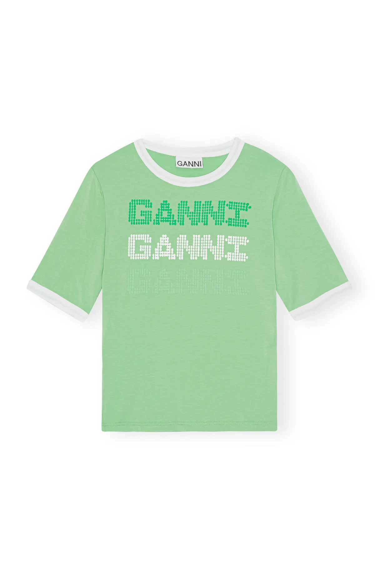 Fashion GANNI Fitted T-Shirt Peapod