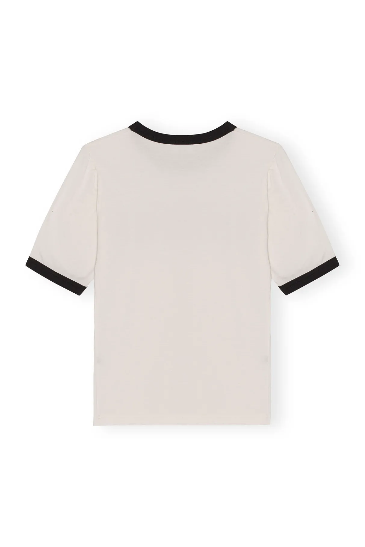 Fashion GANNI Fitted T-Shirt Egret