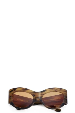 Cheap GANNI X Ace & Tate Trixie Sunglasses Tobacco Brown