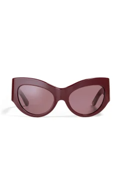 Cheap GANNI X Ace & Tate Trixie Sunglasses Burgundy