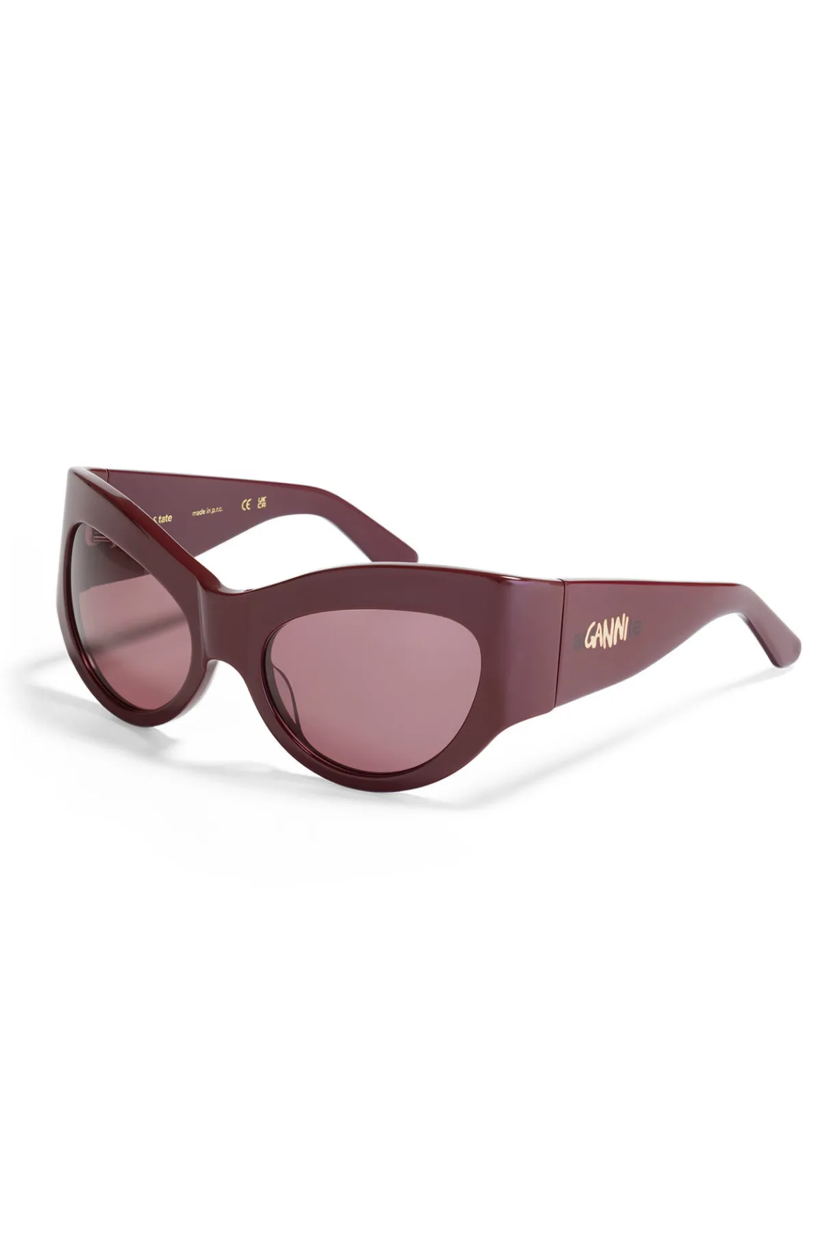 Cheap GANNI X Ace & Tate Trixie Sunglasses Burgundy