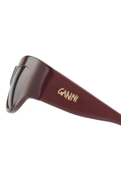 Cheap GANNI X Ace & Tate Trixie Sunglasses Burgundy