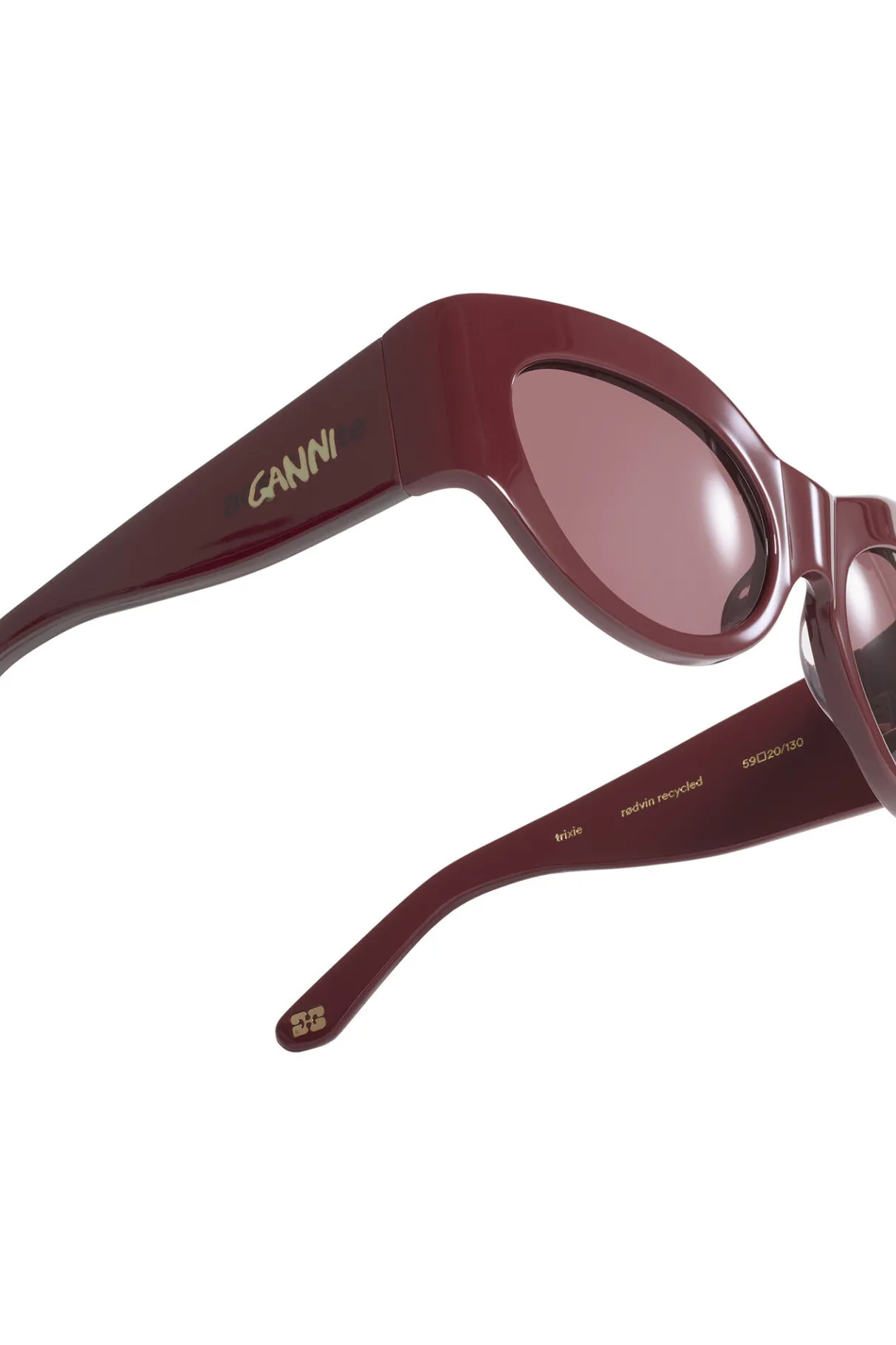 Cheap GANNI X Ace & Tate Trixie Sunglasses Burgundy