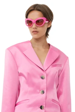 Best GANNI X Ace & Tate Trixie Sunglasses Shocking Pink