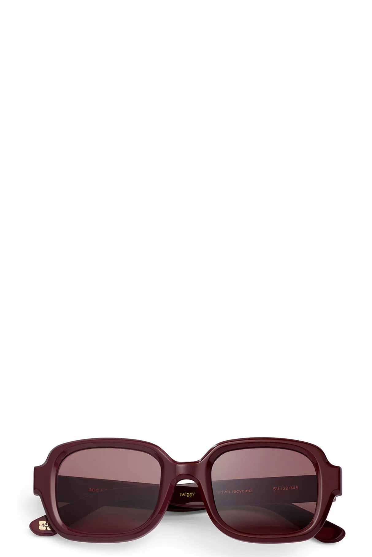 Online GANNI X Ace & Tate Twiggy Sunglasses Burgundy