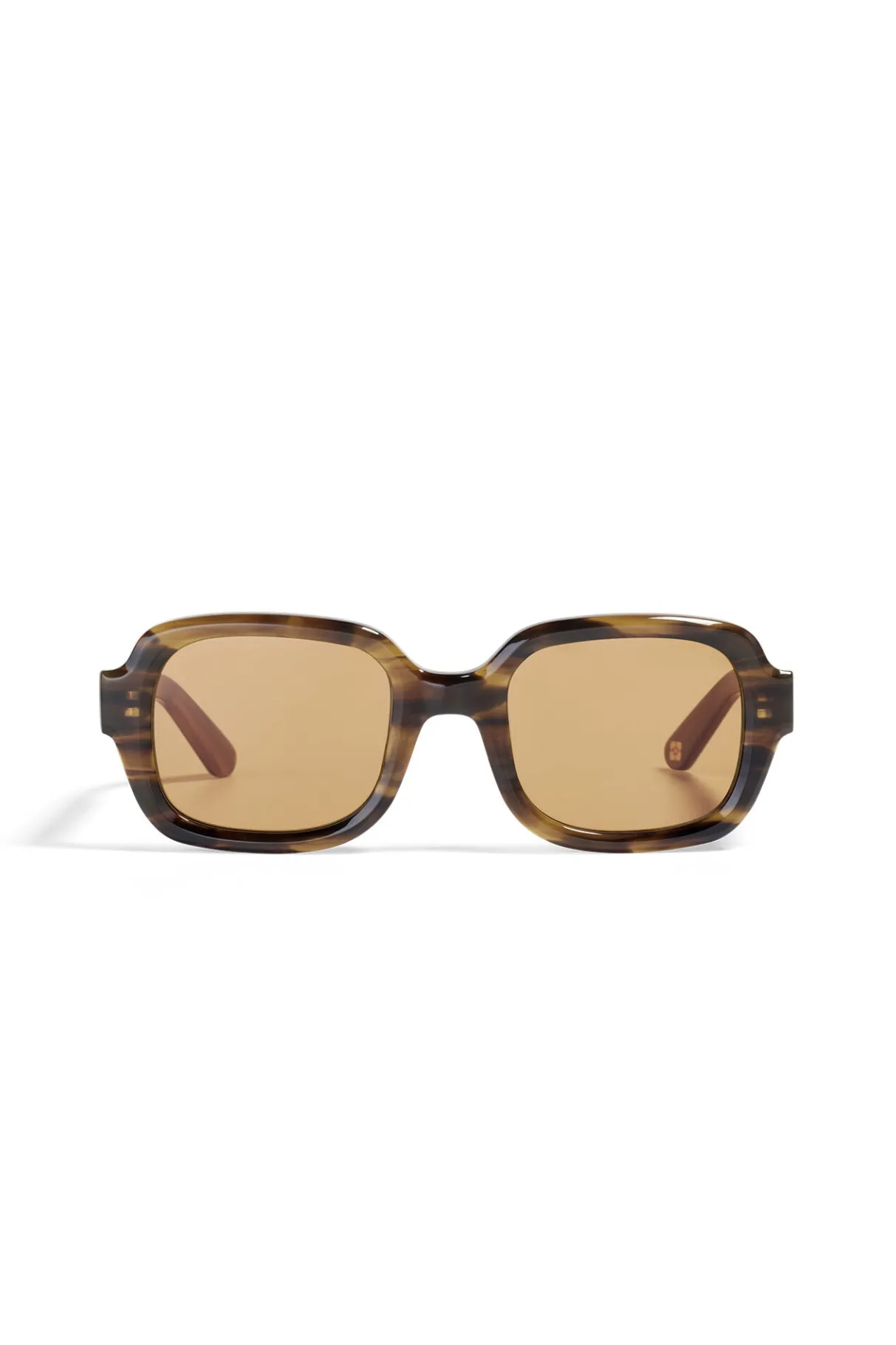 Shop GANNI X Ace & Tate Twiggy Sunglasses Tobacco Brown