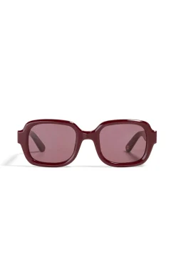 Online GANNI X Ace & Tate Twiggy Sunglasses Burgundy