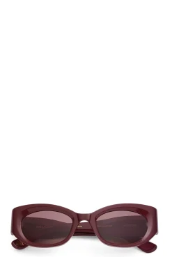 Store GANNI X Ace & Tate Xena Sunglasses Burgundy