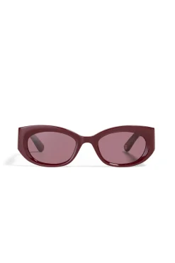 Store GANNI X Ace & Tate Xena Sunglasses Burgundy