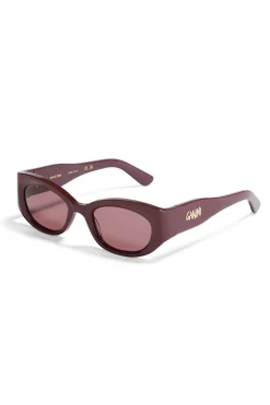 Store GANNI X Ace & Tate Xena Sunglasses Burgundy