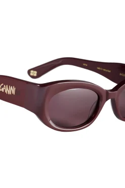 Store GANNI X Ace & Tate Xena Sunglasses Burgundy