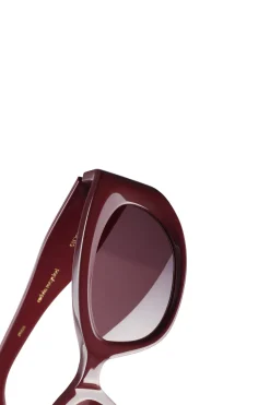 Store GANNI X Ace & Tate Xena Sunglasses Burgundy