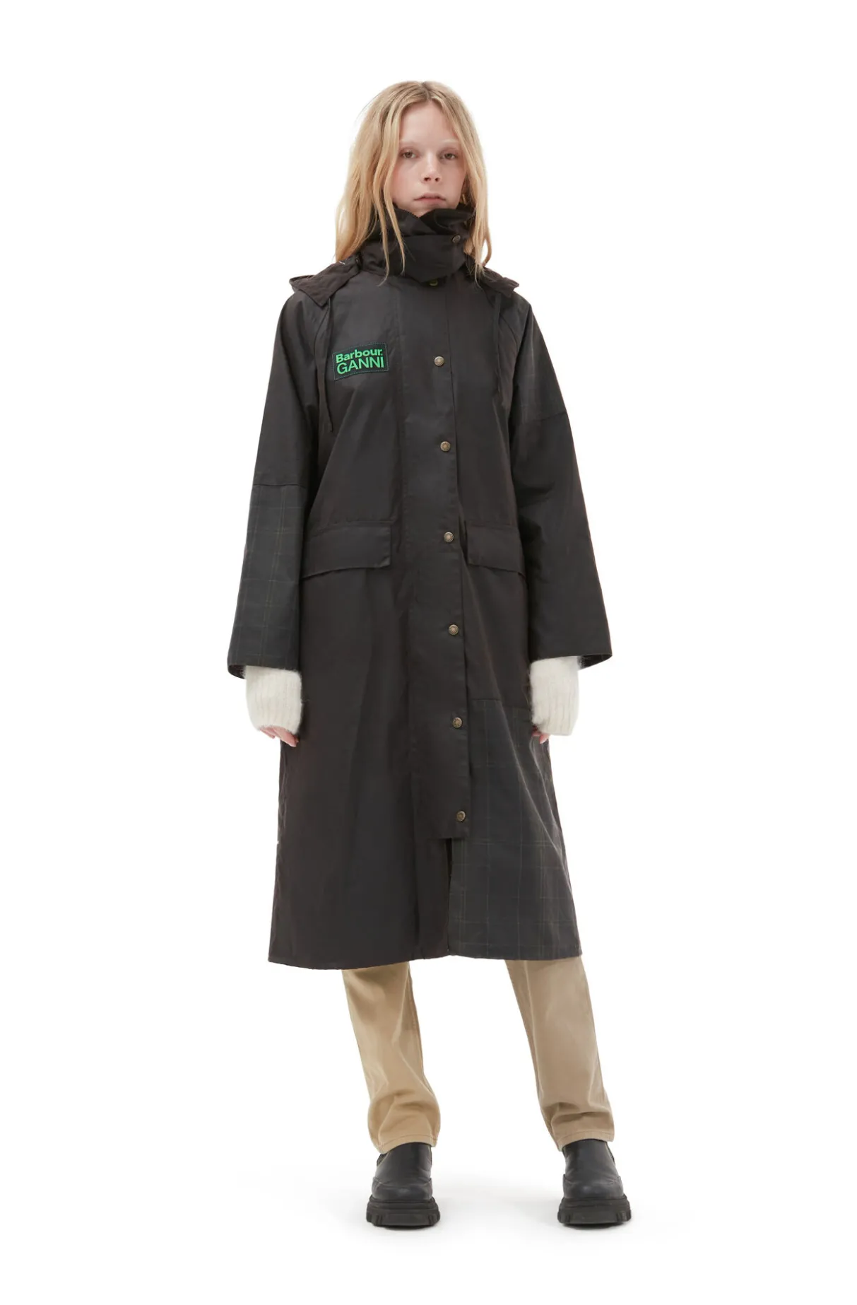 Best Sale GANNI X Barbour Burghley Coat Ganache