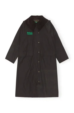 Best Sale GANNI X Barbour Burghley Coat Ganache