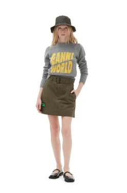 Outlet GANNI X Barbour Skirt Dark Green