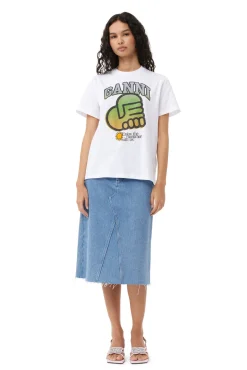 Flash Sale GANNI X Ester Manas Relaxed Jersey T-Shirt Bright White