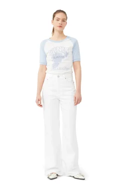 Shop GANNI Grapes Raglan T-Shirt Egret