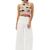 Outlet GANNI Graphic Cotton Halterneck Top Multicolour