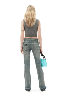 Store GANNI Graphic Cropped Vest High Rise