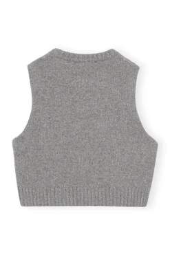 Store GANNI Graphic Cropped Vest High Rise