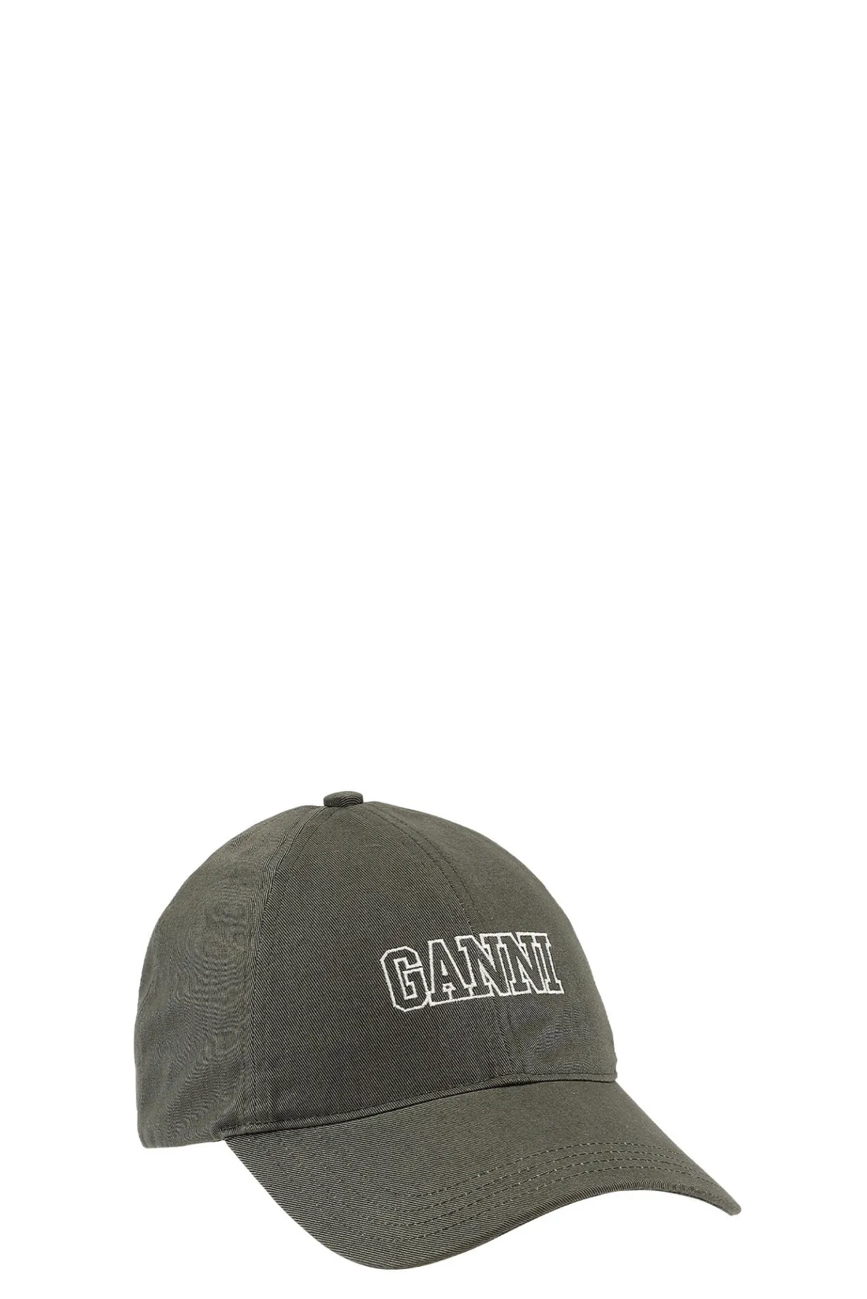 Best Sale GANNI Green Embroidered Logo Cap Kalamata