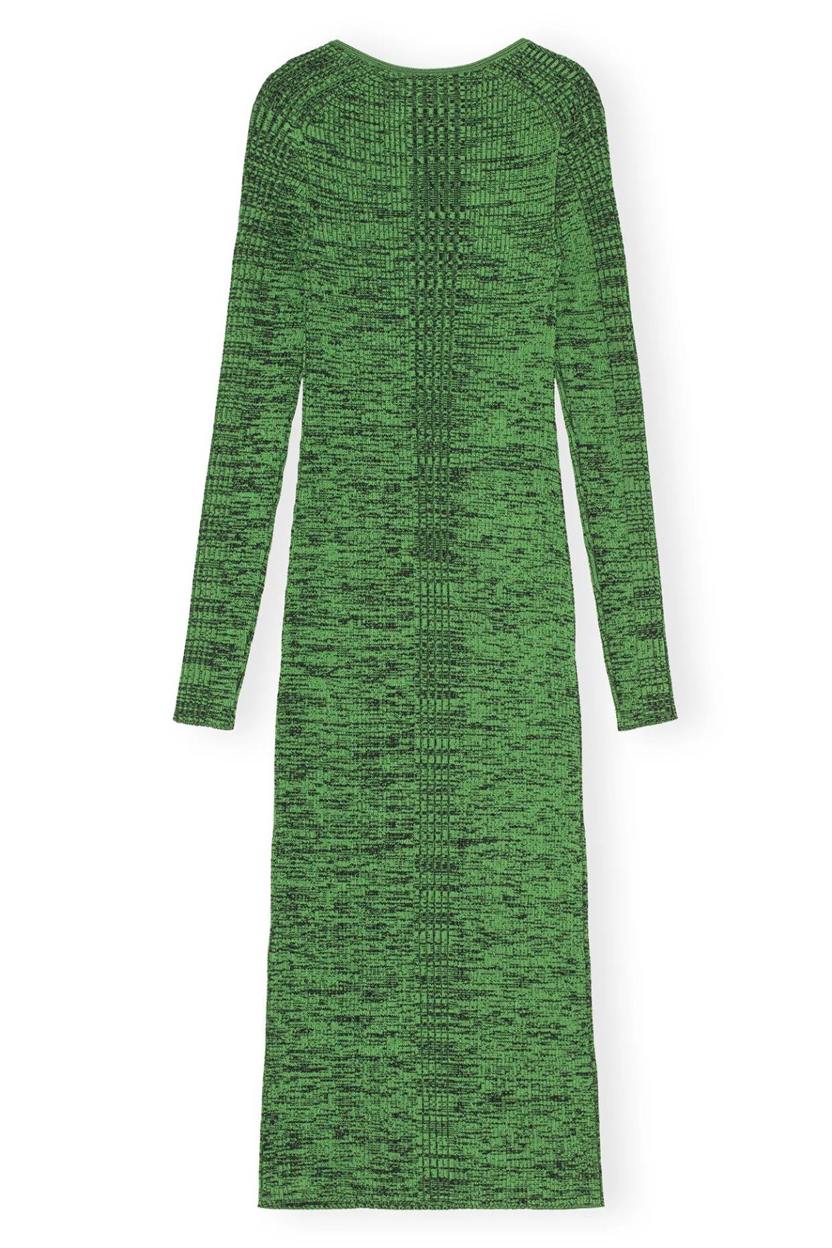 Store GANNI Green Melange Knit Dress Kelly Green