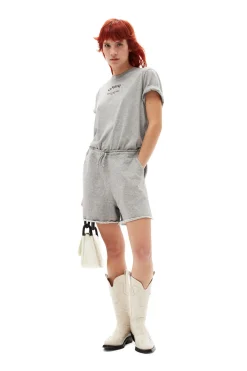 Best GANNI Grey Relaxed O-Neck T-Shirt Paloma Melange