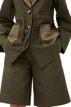 Flash Sale GANNI Heavy Twill Jacket Kalamata