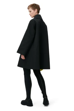 Best Sale GANNI Heavy Twill Oversized Midi Jacket Black