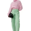 Discount GANNI Highneck Cropped Pullover Lilac Sachet
