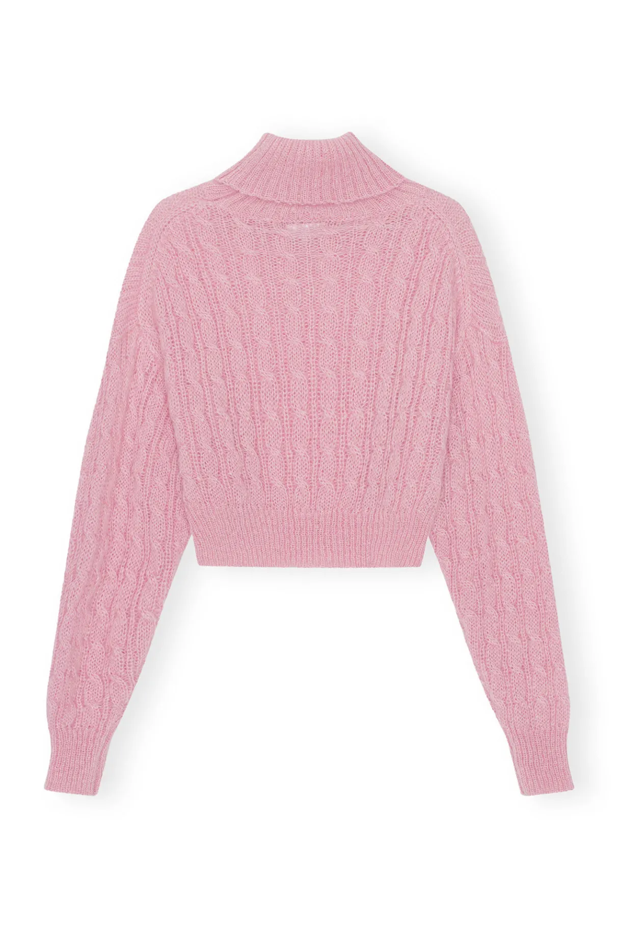 Discount GANNI Highneck Cropped Pullover Lilac Sachet