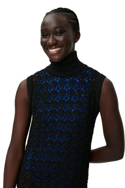 Hot GANNI Highneck Dress Black