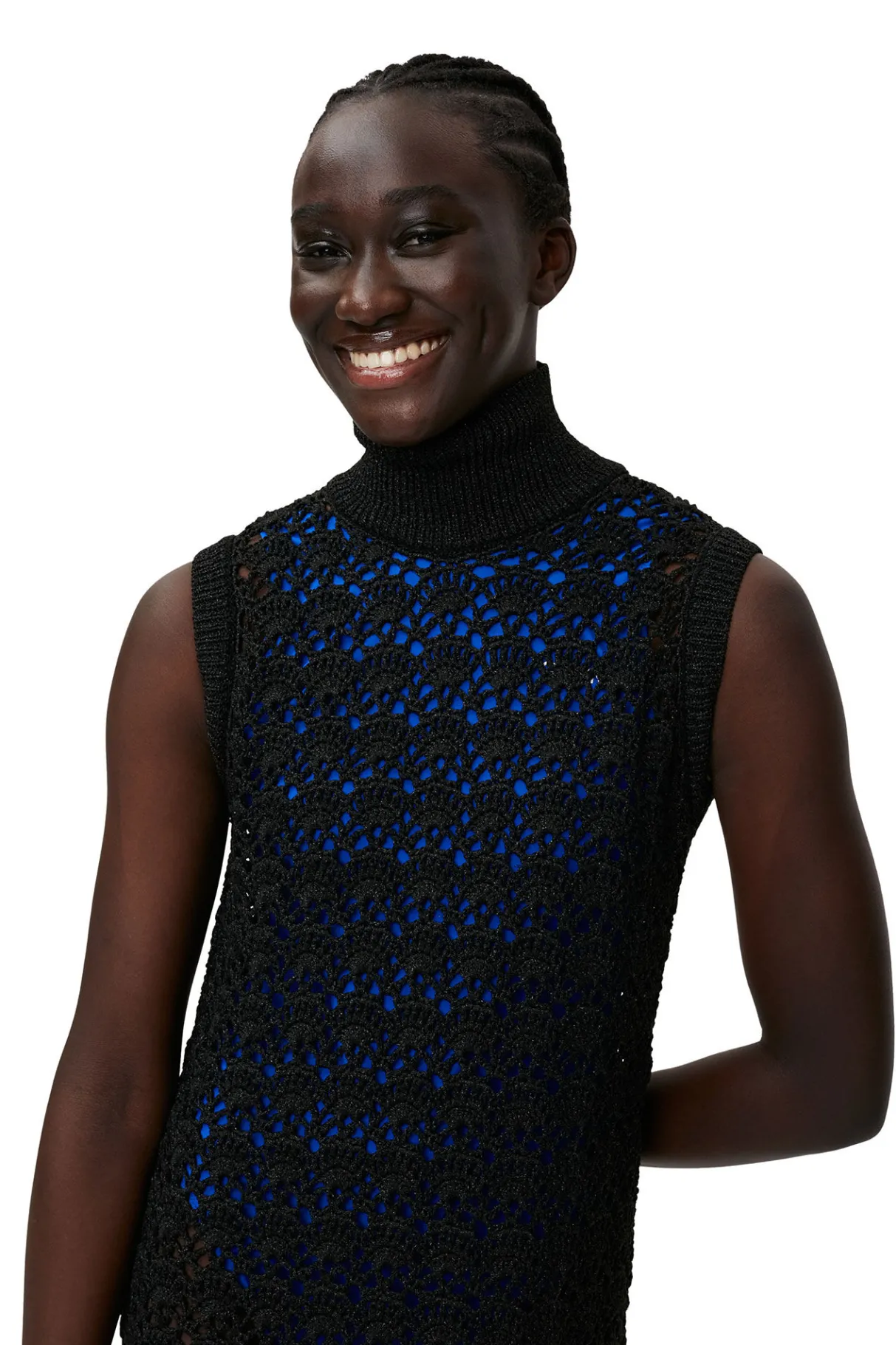 Hot GANNI Highneck Dress Black