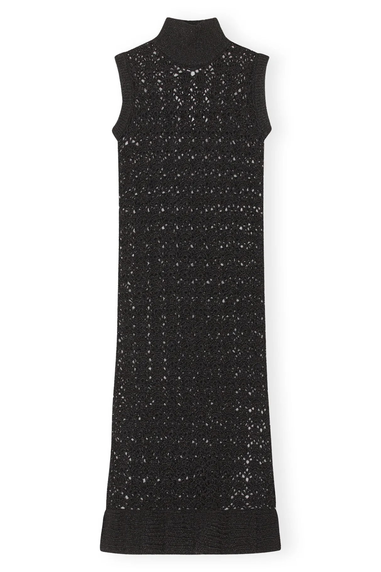 Hot GANNI Highneck Dress Black
