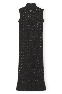 Hot GANNI Highneck Dress Black