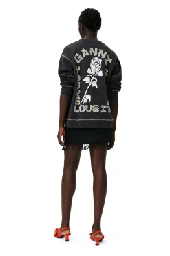 Hot GANNI Isoli Relaxed Sweatshirt Phantom