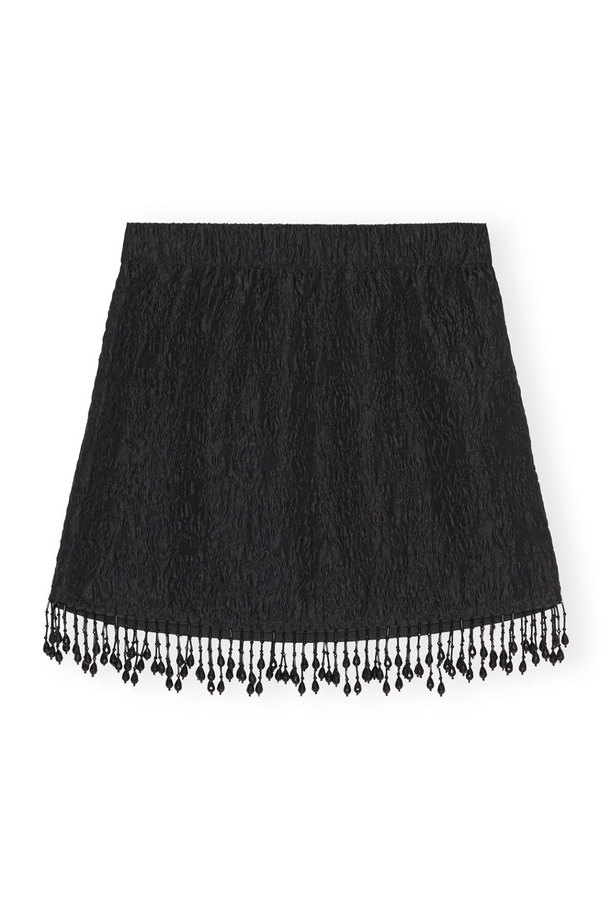 Flash Sale GANNI Jacquard Organza Bead Fringe Mini Skirt Black