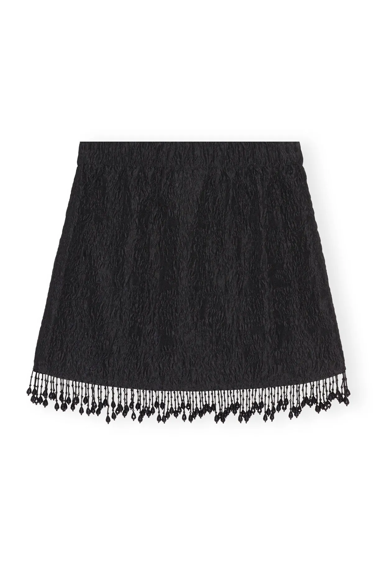 Flash Sale GANNI Jacquard Organza Bead Fringe Mini Skirt Black