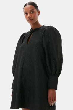 Flash Sale GANNI Jacquard Organza Mini Dress Black