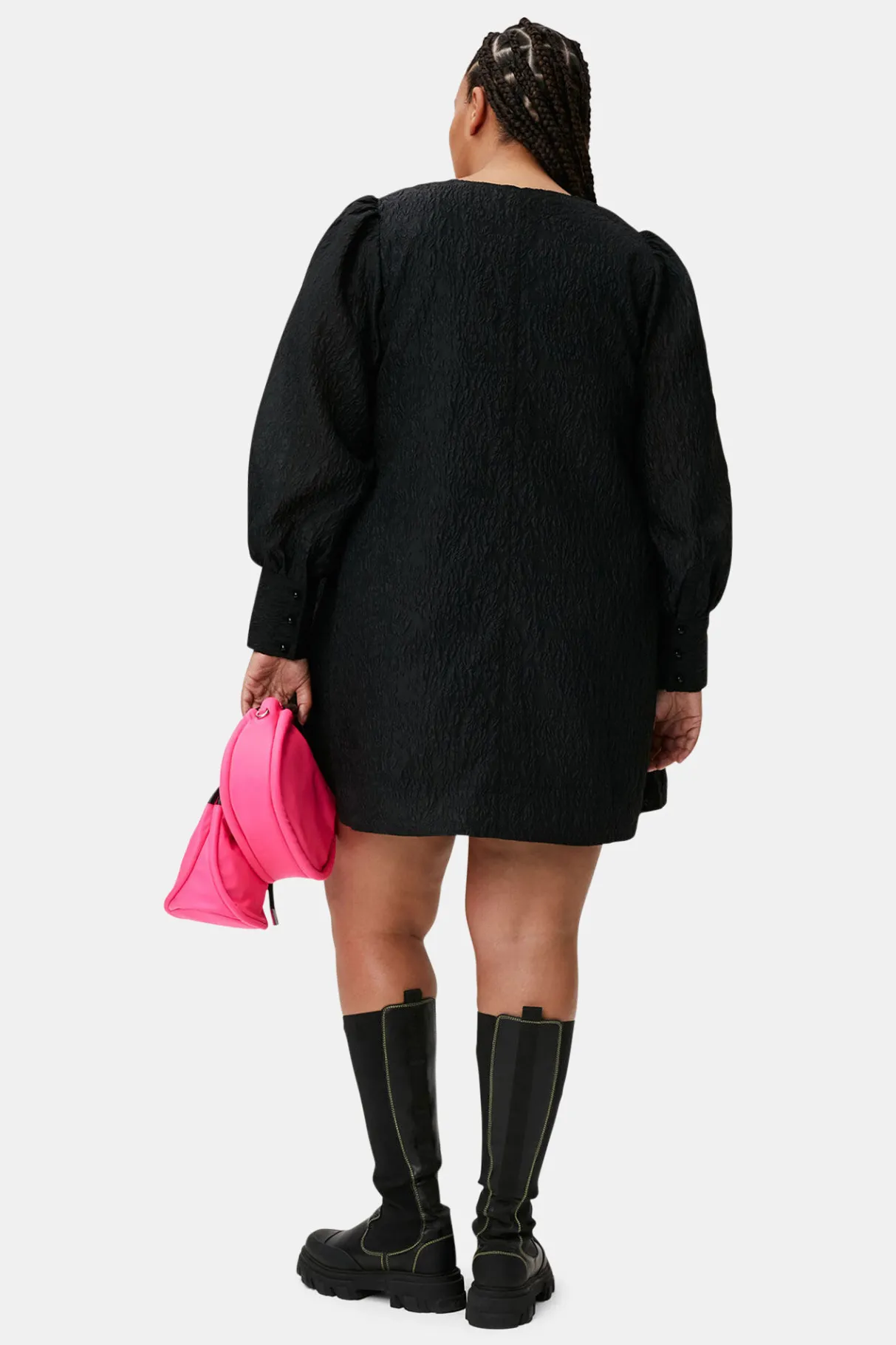 Flash Sale GANNI Jacquard Organza Mini Dress Black