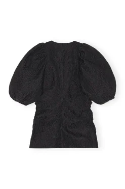 Discount GANNI Jacquard V-Neck Blouse Black